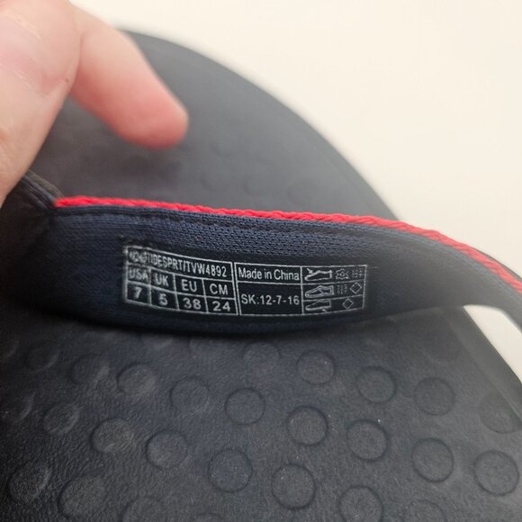 Vionic Tide Spirit Blue Red Flip Flop Sandals Womens Sz 7 NEW - Picture 5 of 5